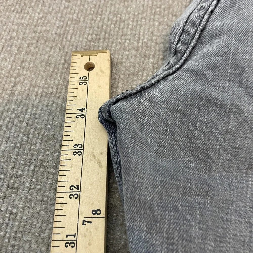 True Religion Rocco Relaxed Skinny Jeans Gray Med Wash Stretch Denim Mens 33x34